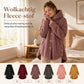 Dames winter effenkleurig asymmetrische knopen pluizige fuzzy fleece jas