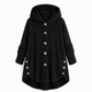 Dames winter effenkleurig asymmetrische knopen pluizige fuzzy fleece jas