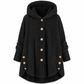 Dames winter effenkleurig asymmetrische knopen pluizige fuzzy fleece jas