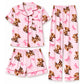 Dames 3-delige Pyjamaset met Hooglander Koe Print