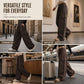 Dames High Waist Wijde Pijp Baggy Cargo Broek met Utility Zakken Losse Pas Katoenmix Broek