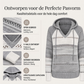 🍂 Herfst Favoriet ✨ Dames Geblokte Uitgesneden Gebreide Hoodie – Trendy Comfortabele Trui met Casual Look