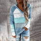 🍂 Herfst Favoriet ✨ Dames Geblokte Uitgesneden Gebreide Hoodie – Trendy Comfortabele Trui met Casual Look