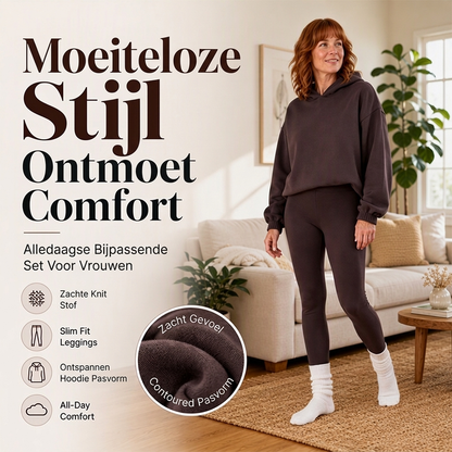 Casueel Comfortabel Dames Hoodie en Legging Set