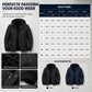 🔥Gratis verzending✈️Heren winterjas met fleece voering en afneembare capuchon
