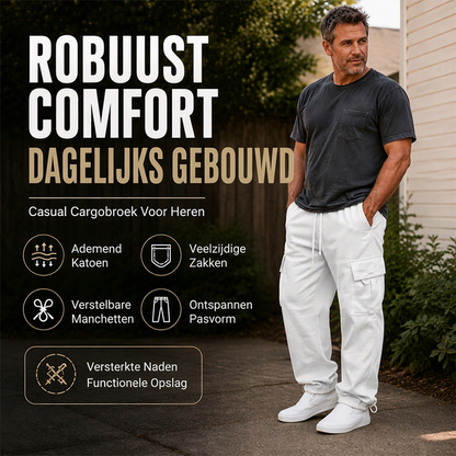 Cargobroek met trekkoord voor heren, casual model