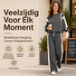 Dames set met ronde-hals sweatshirt en wijde broek