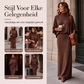 Dames set met vleermuismouwen top en lange maxi rok