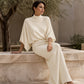 Dames set met vleermuismouwen top en lange maxi rok