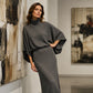 Dames set met vleermuismouwen top en lange maxi rok