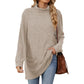 Dames T-shirt met losvallende pasvorm, mock neck en lange mouwen