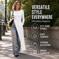 Haut longline chic et asymétrique avec une fente haute pour femme