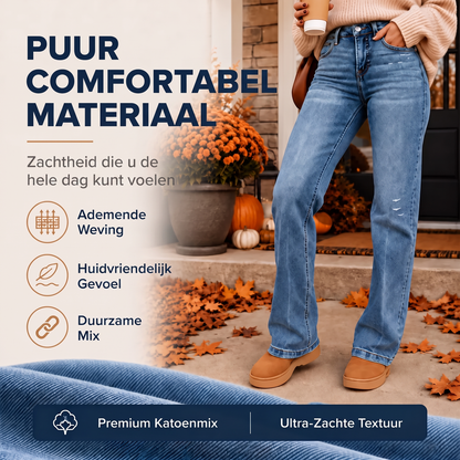 🔥 50% KORTING ✨ Dames Hoge Taille Stretch Jeans 👖 Casual Slim Fit Denim met Comfortabele Pasvorm