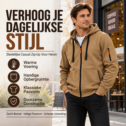 🔥 Winter Aanbieding ❄️ Casual Thermisch Heren Hoodjack – Warme Voering, Comfortabele Pasvorm & Ideaal Voor Koude Dagen