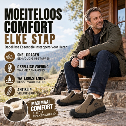 Herenschoenen met pluche voering voor de winter