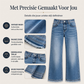 Dames Vintage Wijde Pijp Jeans met Raw Hem