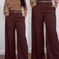 Casuele Damespantalon met Wijde Pijpen Herfst Winter Lange Broek
