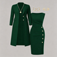 Elegante set van een lange blazer en een mouwloze jurk voor dames