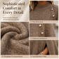 Gebreide poncho-trui met knopen voor dames