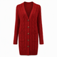 Dames Lange Enkelijks Knit Vest Casual Jas Voor Herfst en Winter