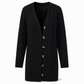 Dames Lange Enkelijks Knit Vest Casual Jas Voor Herfst en Winter