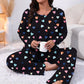 ✨Nieuw! Pyjamas-set voor dames met hartjesmotief en lange mouwen