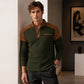 Sweat-shirt à col montant en maille gaufrée pour homme