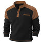 Sweat-shirt à col montant en maille gaufrée pour homme