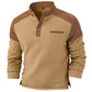 Sweat-shirt à col montant en maille gaufrée pour homme