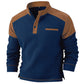 Sweat-shirt à col montant en maille gaufrée pour homme