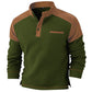 Sweat-shirt à col montant en maille gaufrée pour homme
