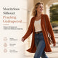 🍂 Nieuwe Favoriet 🤎 Dames Gebreid Vest op Middellange Lengte – Open Model met Geribde Manchetten, Comfortabel & Tijdloos Chic ✨