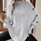 Elegante damestrui met hoge hals en asymmetrische zoom