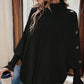 Elegante damestrui met hoge hals en asymmetrische zoom