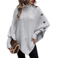 Elegante damestrui met hoge hals en asymmetrische zoom