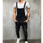 Denim-overalls voor heren: versleten jumpsuits met scheuren