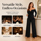 Chique off-shoulder jumpsuit met pailletten voor dames