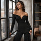 Chique off-shoulder jumpsuit met pailletten voor dames