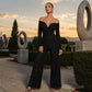 Chique off-shoulder jumpsuit met pailletten voor dames