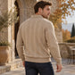 Casual top voor heren met jacquard kabeltextuur