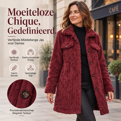 Dames Winter Middellange Coze Thermische Jas