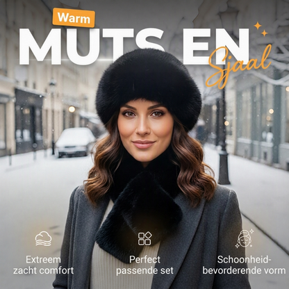 📢📢50% korting!!!🎉✨Winter pluche verdikte sjaal en muts warme set