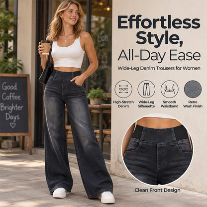 Casual wijde stretch jeans voor dames