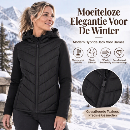 Dames Hooded Patchwork Gewatteerd Jack