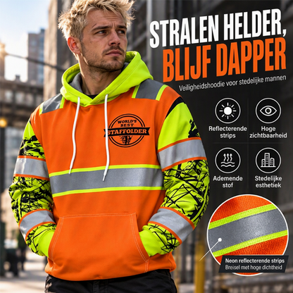 Heren High Visibility Reflecterend Hooded Sweatshirt