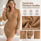 Elegante gebreide kabel gebreide bodycon truiejurk voor dames