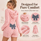 Schattige pluchen onesie met berenoren voor dames