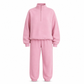 Casual tweedelige broekset, effen kleur, top met rits en kraag, en lange broekoutfit voor herfst en winter