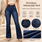 Dames elastische jeans met hoge taille en flared pijpen