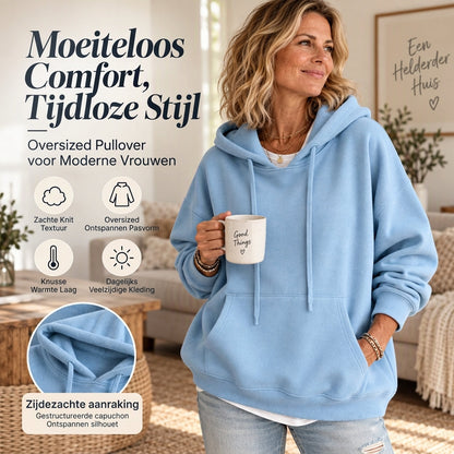 Casual oversized hoodie met trekkoord voor dames